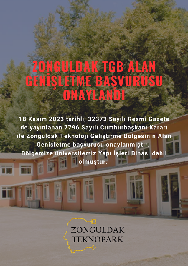 Zonguldak TGB Alan Genişletme Başvurusu Onaylandı