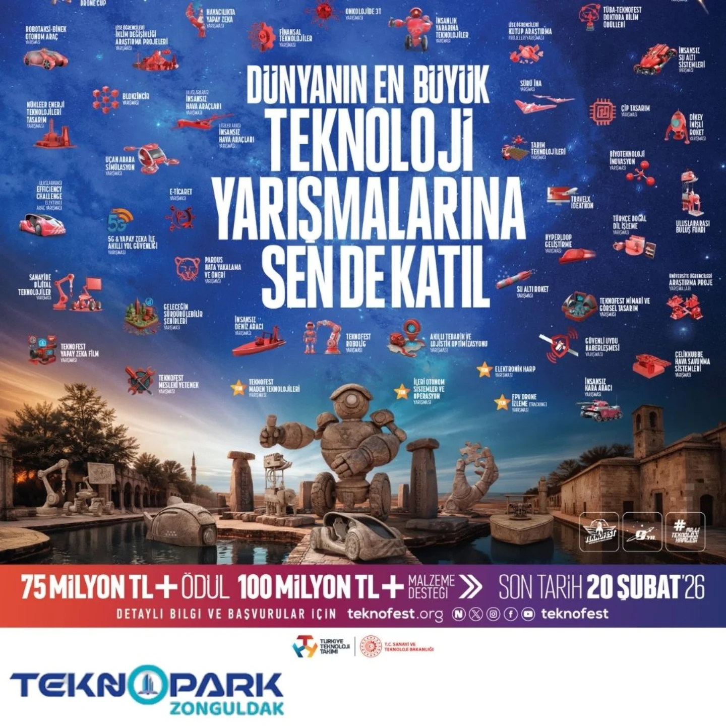 Geleceği Üretenler TEKNOFEST’te Buluşuyor; 2026 Teknoloji Yarışmalarına Başvurular Başladı!🚀🚀🚀
